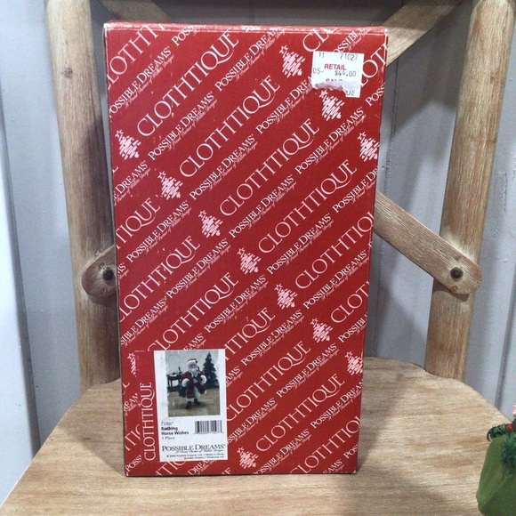 Possible Dreams Clothtique Rocking Horse Wishes Santa Christmas Figurine Decor - Picture 10 of 12